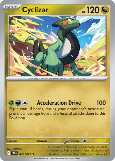 Cyclizar 070/091 - Reverse Holo Rare - Scarlet & Violet Paldean Fates