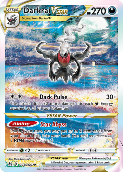 Darkrai VStar GG50/GG70 - Gallery Ultra Rare - Crown Zenith