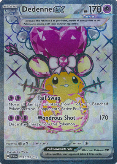 Dedenne EX 239/193 - Full Art Ultra Rare - Scarlet & Violet Paldea Evolved