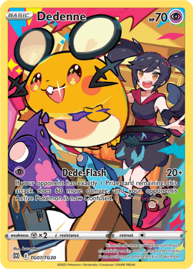 Dedenne TG07/TG30 - Trainer Gallery Holo Rare - Sword & Shield Brilliant Stars