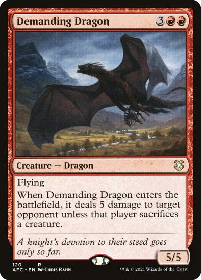 Demanding Dragon - Rare - Forgotten Realms Commander