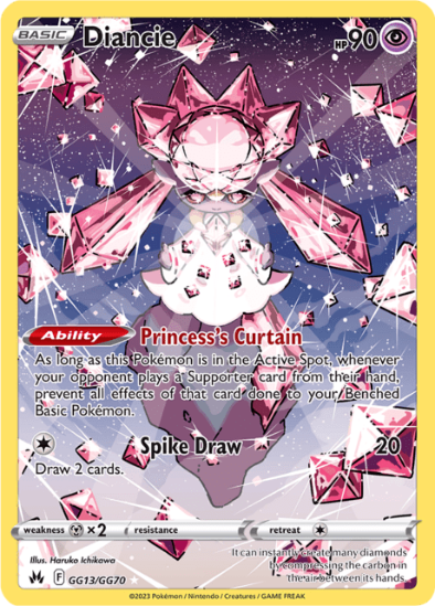 Diancie GG13/GG70 - Gallery Holo Rare - Crown Zenith