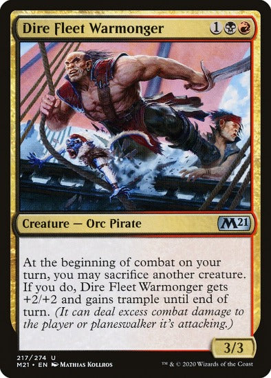 Dire Fleet Warmonger - Uncommon - Core Set 2021