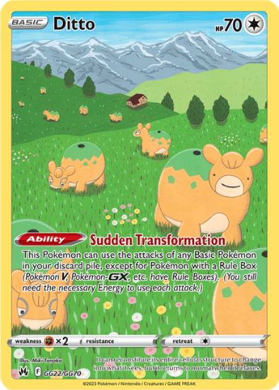Ditto GG22/GG70 - Gallery Holo Rare - Crown Zenith