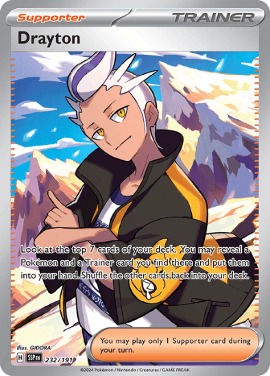 Drayton 232/191 - Full Art Ultra Rare - Scarlet & Violet Surging Sparks