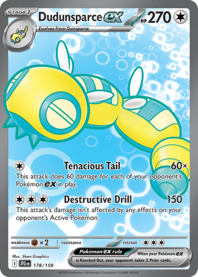 Dudunsparce ex 178/159 - Full Art Ultra Rare - Scarlet & Violet Journey Together