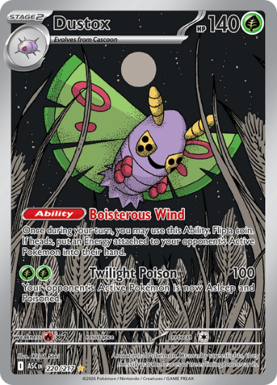 Dustox 220/217 - Illustration Rare - Mega Evolution: Ascended Heroes