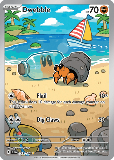 Dwebble 129/086 - Illustration Rare - Scarlet & Violet: Black Bolt