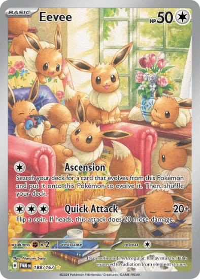 Eevee 188/167 - Illustration Rare - Scarlet & Violet Twilight Masquerade