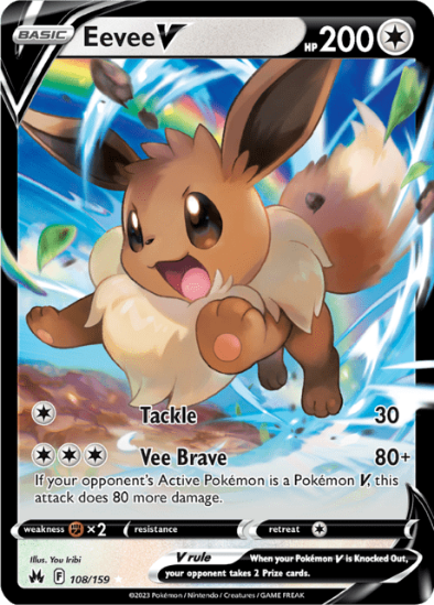 Eevee V 108/159 - Ultra Rare - Crown Zenith