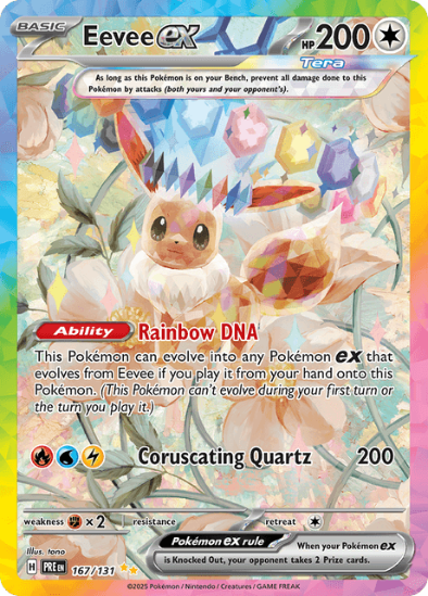 Eevee ex 167/131 - Special Illustration Rare - Scarlet & Violet: Prismatic Evolutions