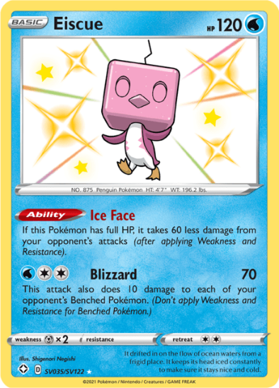 Eiscue SV035/SV122 - Rare Shiny Holo - Shining Fates