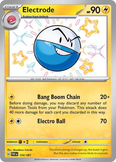 Electrode 134/091 - Shiny Rare - Scarlet & Violet Paldean Fates