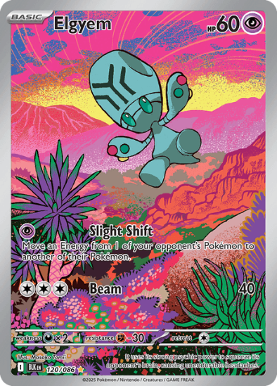 Elgyem 120/086 - Illustration Rare - Scarlet & Violet: Black Bolt