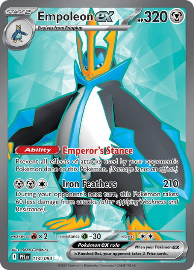 Empoleon ex 114/094 - Full Art Ultra Rare - Mega Evolution: Phantasmal Flames