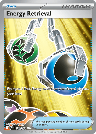 Energy Retrieval 108/086 - Full Art Ultra Rare - Mega Evolution: Chaos Rising