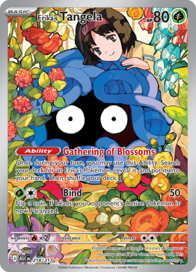 Erika's Tangela 218/217 - Illustration Rare - Mega Evolution: Ascended Heroes