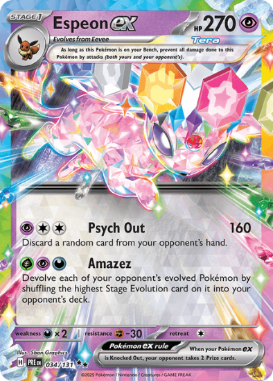 Espeon ex 034/131 - Ultra Rare - Scarlet & Violet: Prismatic Evolutions