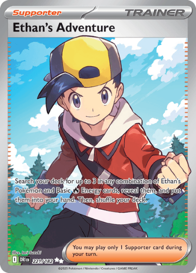 Ethan's Adventure 221/182 - Full Art Ultra Rare - Scarlet & Violet Destined Rivals