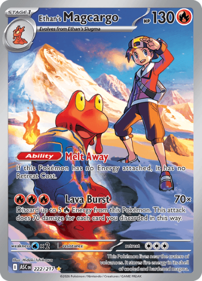 Ethan's Magcargo 222/217 - Illustration Rare - Mega Evolution: Ascended Heroes
