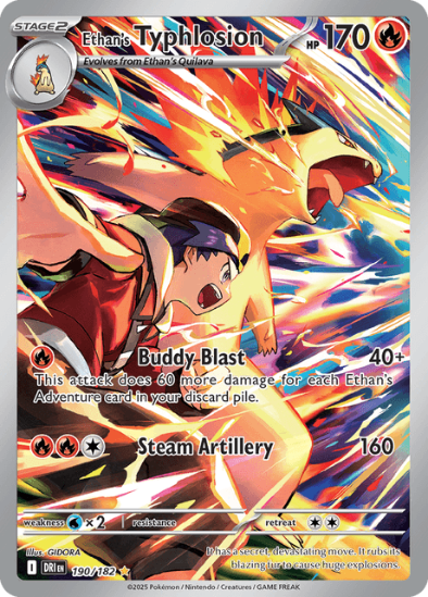 Ethan's Typhlosion 190/182 - Illustration Rare - Scarlet & Violet Destined Rivals