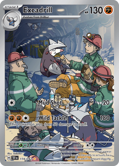 Excadrill 174/162 - Illustration Rare - Scarlet & Violet Temporal Forces