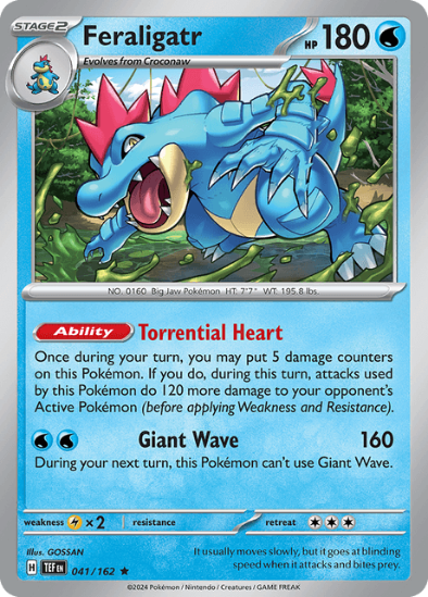 Feraligatr 041/162 - Non Holo Rare - Scarlet & Violet Temporal Forces