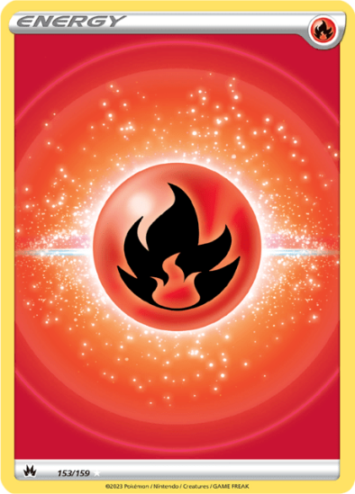 Fire Energy 153/159 - Textured Holo Rare - Crown Zenith