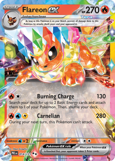 Flareon ex 014/131 - Ultra Rare - Scarlet & Violet: Prismatic Evolutions