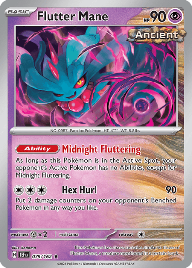 Flutter Mane 078/162 - Non Holo Rare - Scarlet & Violet Temporal Forces
