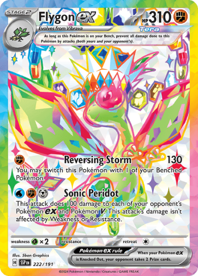 Flygon ex 222/191 - Full Art Ultra Rare - Scarlet & Violet Surging Sparks
