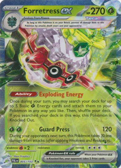 Forretress EX 005/193 - Ultra Rare - Scarlet & Violet Paldea Evolved