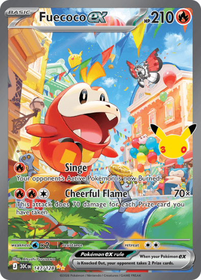 Fuecoco ex 147/128 - Special Illustration Rare - 30th Celebration