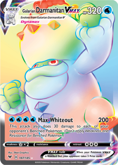 Galarian Darmanitan VMAX 187/185 - Rainbow Ultra Rare - Vivid Voltage