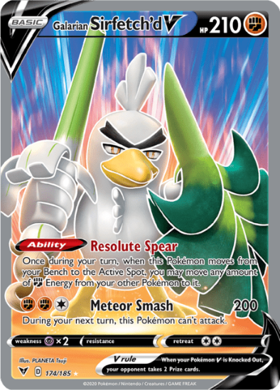 Galarian Sirfetch'd V 174/185 - Full Art Ultra Rare - Vivid Voltage