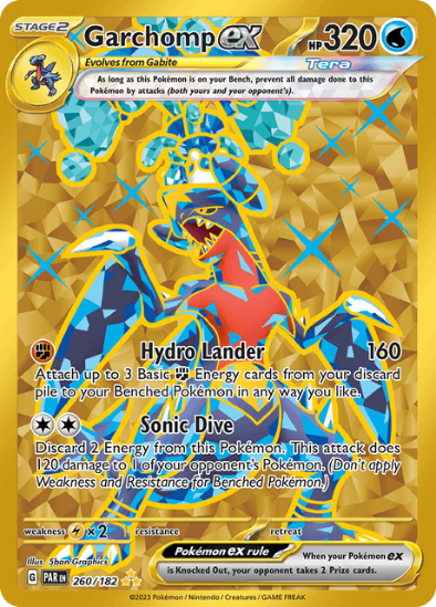 Garchomp ex 260/182 - Gold Secret Rare - Scarlet & Violet Paradox Rift