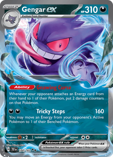 Gengar ex 104/162 - Ultra Rare - Scarlet & Violet Temporal Forces