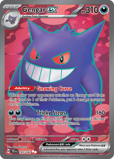 Gengar ex 193/162 - Full Art Ultra Rare - Scarlet & Violet Temporal Forces