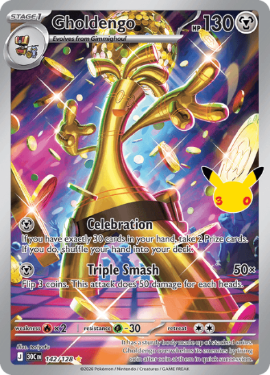 Gholdengo 142/128 - Illustration Rare - 30th Celebration