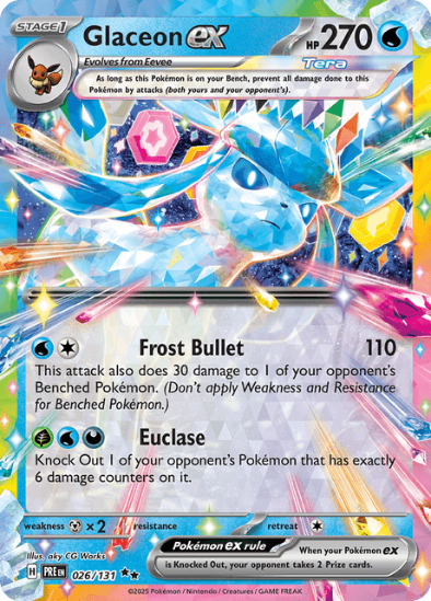 Glaceon ex 026/131 - Ultra Rare - Scarlet & Violet: Prismatic Evolutions