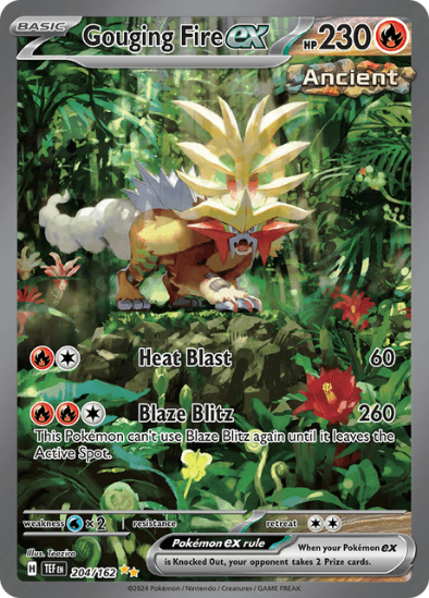 Gouging Fire ex 204/162 - Special Illustration Rare - Scarlet & Violet Temporal Forces