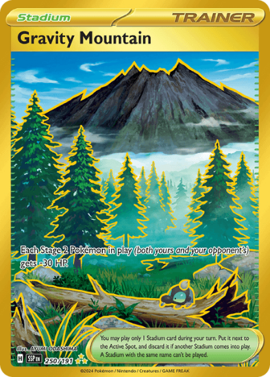Gravity Mountain 250/191 - Gold Secret Rare - Scarlet & Violet Surging Sparks