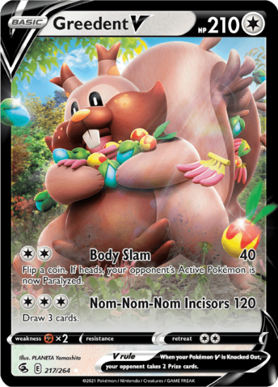 Greedent V 217/264 - Full Art Ultra Rare - Fusion Strike