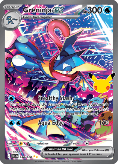 Greninja ex 148/128 - Special Illustration Rare - 30th Celebration