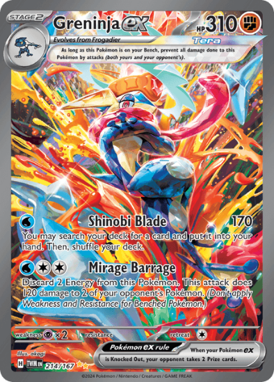 Greninja ex 214/167 - Special Illustration Rare - Scarlet & Violet Twilight Masquerade