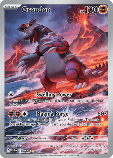 Groudon 199/182 - Illustration Rare - Scarlet & Violet Paradox Rift