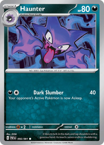 Haunter 056/091 - Reverse Holo Common - Scarlet & Violet Paldean Fates