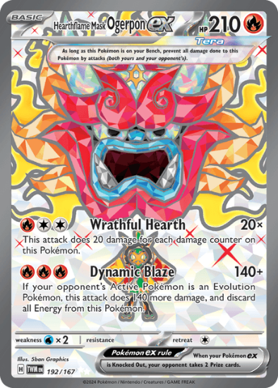 Hearthflame Mask Ogerpon ex 192/167 - Full Art Ultra Rare - Scarlet & Violet Twilight Masquerade