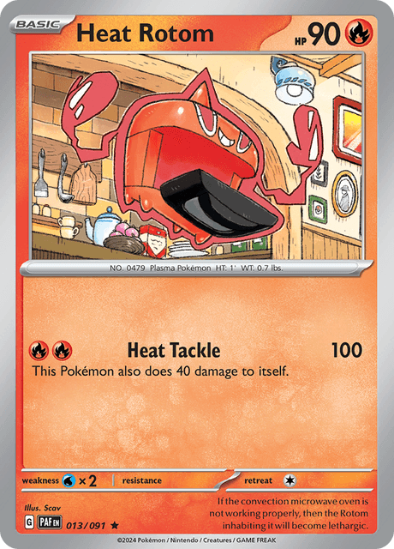 Heat Rotom 013/091 - Reverse Holo Rare - Scarlet & Violet Paldean Fates