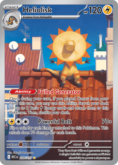 Heliolisk 229/217 - Illustration Rare - Mega Evolution: Ascended Heroes